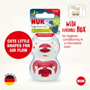 NUK Signature Night Soothers Pink