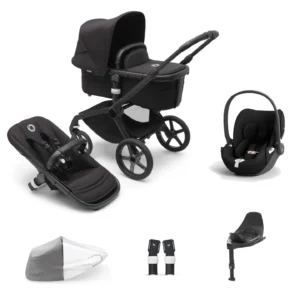 Bugaboo Fox 5 Complete Black/Midnight Black with Cybex Cloud T and Base T