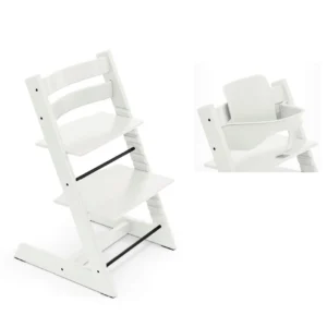 Stokke Tripp Trapp Chair White with FREE Baby Set 2 White