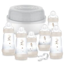 MAM Easy Start Microwave Steam Steriliser and Anti-Colic Baby Bottles Set