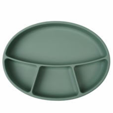 Thermobaby Silicone Compartmentalized Plate - Cactus Green