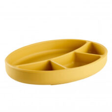 Thermobaby Silicone Compartmentalized Plate - Honey Yellow