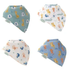 Ziggle Savanna Animals Bibs Pack 4