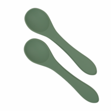 Thermobaby Silicone Spoons 2 Pack - Cactus Green