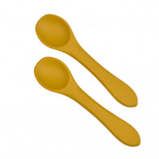 Thermobaby Silicone Spoons 2 Pack - Honey Yellow