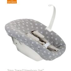 Stokke -Tripp Trapp Newborn Set (Version 1) Textile Set & Bib Pink / Grey Stars
